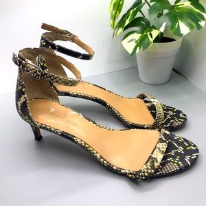 Banana Republic snake skin bare dress hells size 8.5